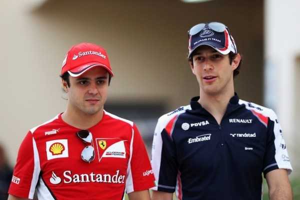 Felipe Massa e Bruno Senna disputaram o Mundial de 2012 respectivamente por Ferrari e Williams (Foto: Getty Images)
