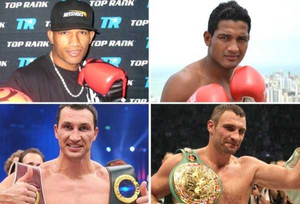 Esquiva/Yamaguchi e Vitali/Wladimir: irmãos que não se enfrentam no ringue (Foto: Editoria de arte)
