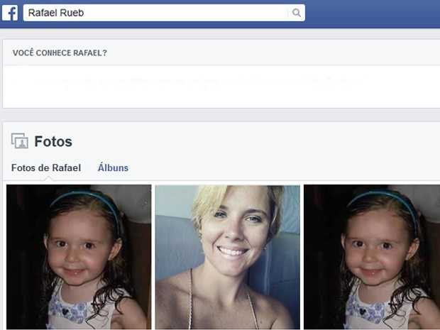 Rueb espalhou foto da ex-companheira Hellen Lima, mãe de Daniela, de 2 anos (Foto: Reprodução/Facebook)